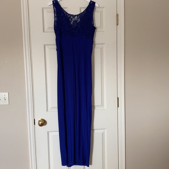 R&M Richards Sleeveless Blue Formal Dress - Picture 5 of 14